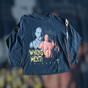 vintage 1998 Large WCW Goldberg Who's Next long sleeve shirt wrestling wwe bill